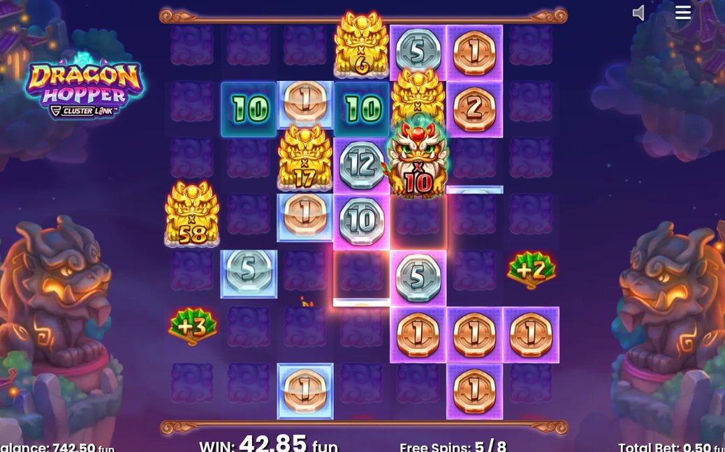 Free Spins Feature screen in the game's own layout